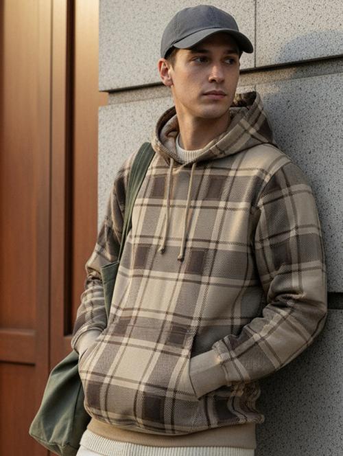 men checkered long sleeve regualr fit sweatshirt - 22227289 - Very Small Image - 1