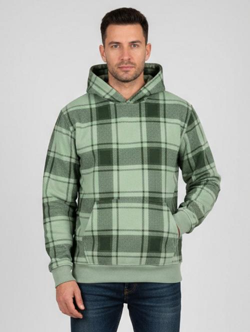 green fleece striped sweatshirt - 22227340 - Very Small Image - 1