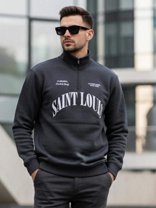 men front print long sleeve regular fit sweatshirt - 22227352 - Very Small Image - 1