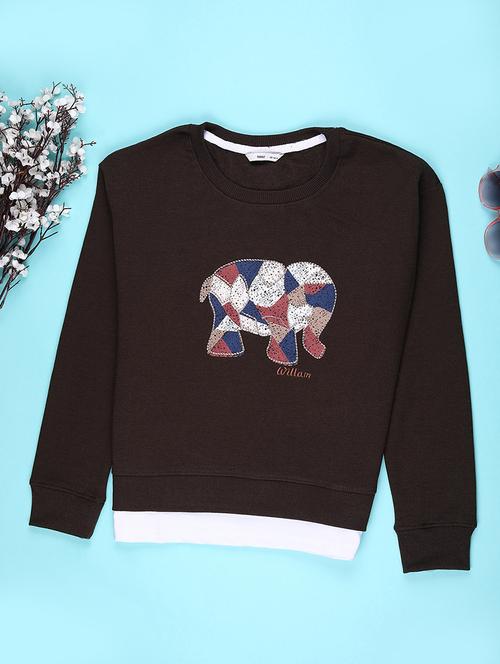 girls printed long sleeve sweatshirt - 22227681 - Very Small Image - 1