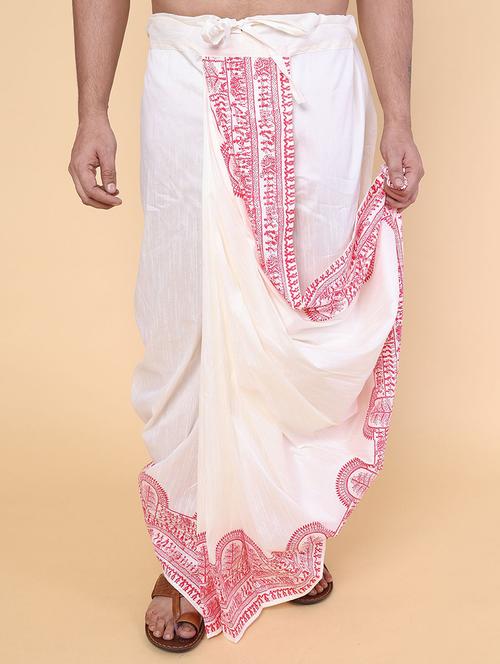 men printed mid rise dhoti - 22227711 - Very Small Image - 1