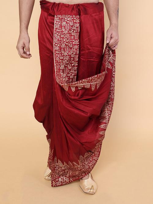 men printed mid rise dhoti - 22227713 - Very Small Image - 1