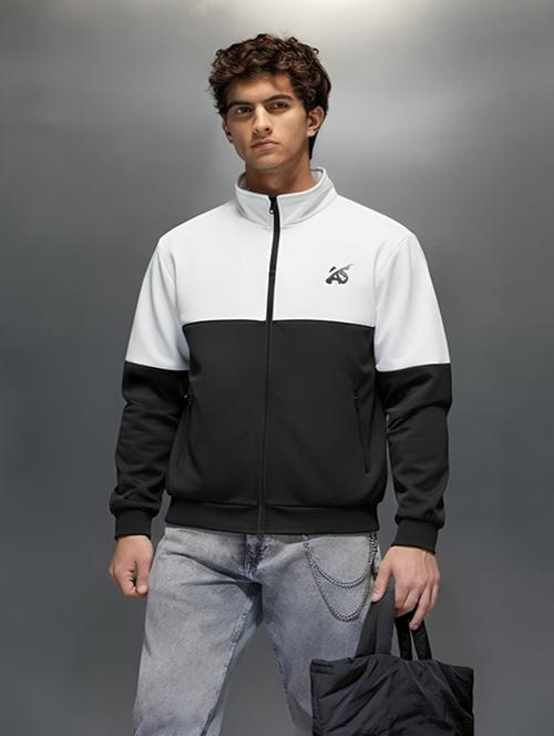 men color block long sleeve insulator bomber jacket - 22228123 - Very Small Image - 1