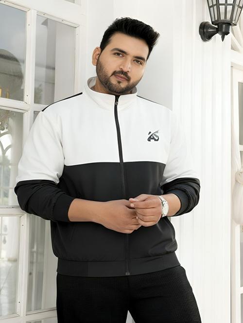 men color block long sleeve lightweight bomber jacket - 22228124 - Very Small Image - 1