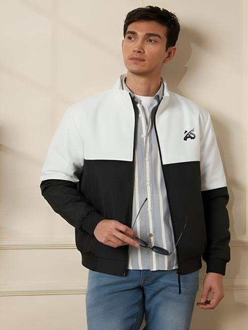 men color block long sleeve lightweight bomber jacket - 22228125 - Very Small Image - 1