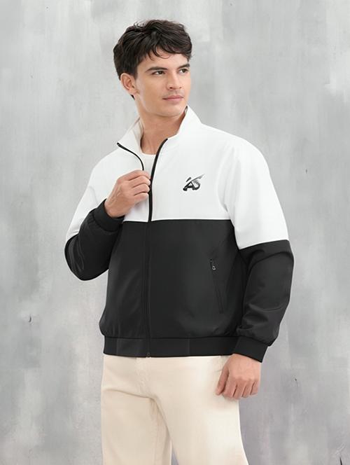 men color block long sleeve lightweight bomber jacket - 22228126 - Very Small Image - 1