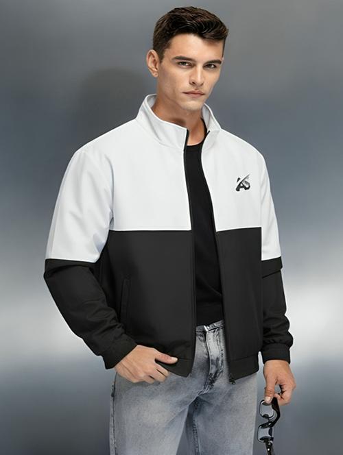 men color block long sleeve insulator bomber jacket - 22228133 - Very Small Image - 1