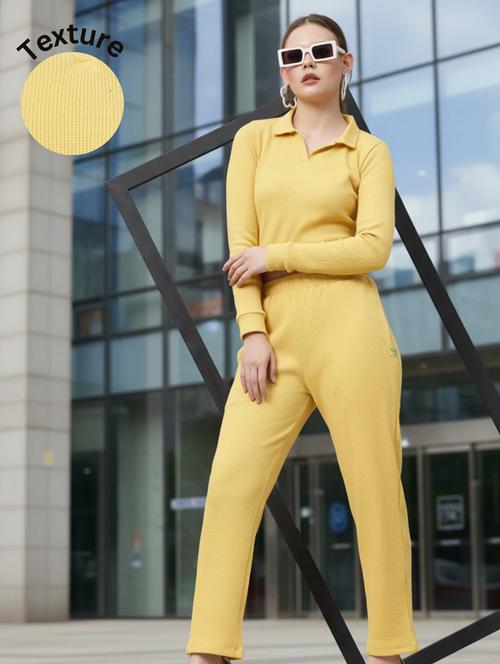 women solid top and trouser co-ord set - 22228178 - Very Small Image - 1