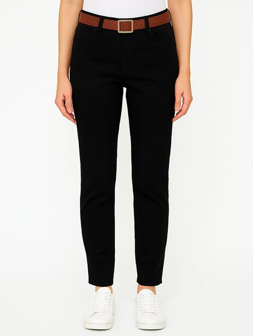 women solid mid rise slim fit jean - 22228301 - Very Small Image - 1