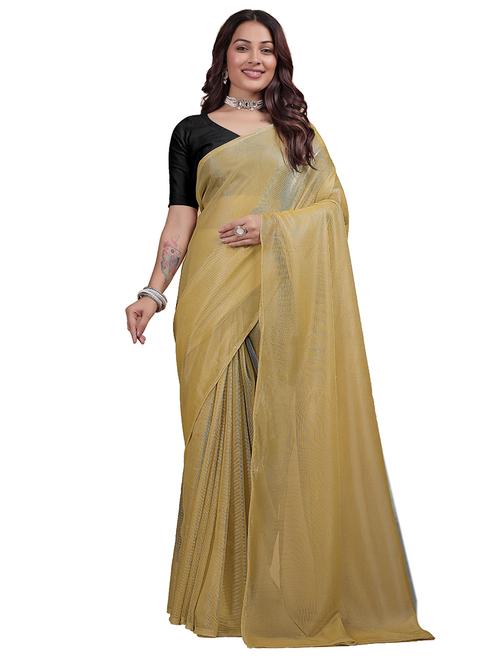 women solid plain saree with blouse - 22228443 - Very Small Image - 1