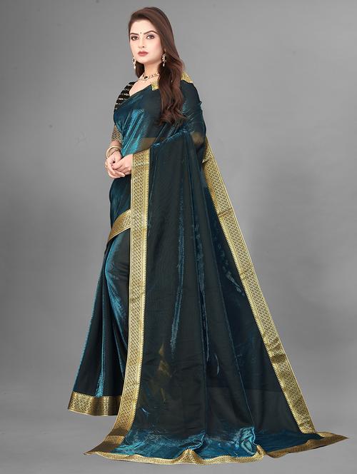 women solid with bordered saree with blouse - 22228516 - Very Small Image - 1