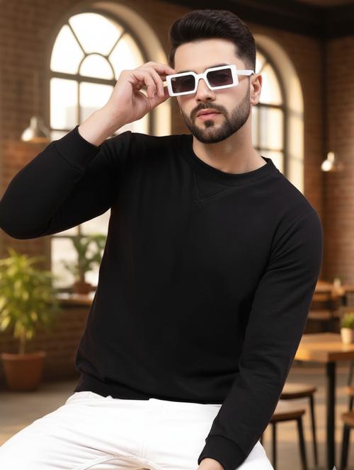 men solid long sleeve slim fit sweatshirt - 22228611 - Very Small Image - 1