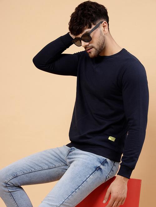 men solid long sleeve slim fit sweatshirt - 22228612 - Very Small Image - 1