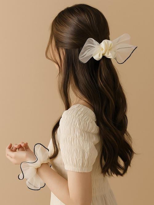 women white organza scrunchie - 22228730 - Very Small Image - 1