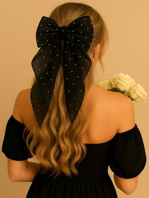 korean layered bow hair claw clip for women - 22228747 - Very Small Image - 1