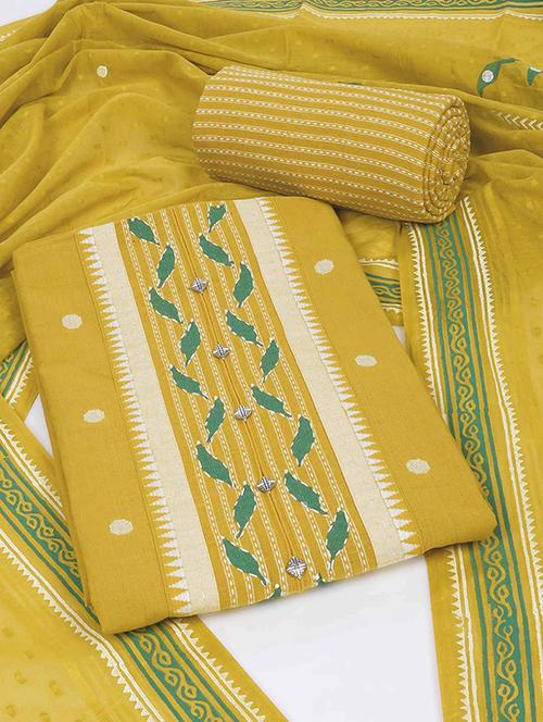 women self design unstitched suit set - 22228832 - Very Small Image - 1