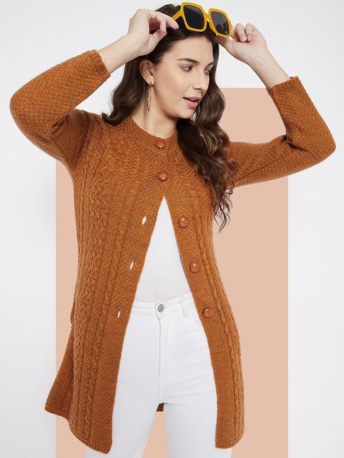 women self designed long sleeve cardigan - 22229235 - Very Small Image - 1