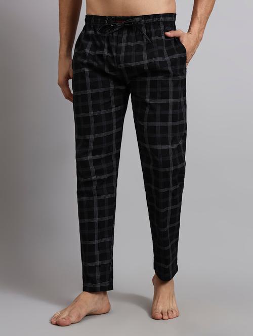 men checkered mid rise loungewear pyjama - 22229823 - Very Small Image - 1