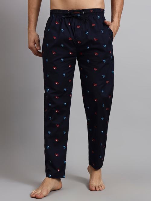 men printed mid rise loungewear pyjama - 22229824 - Very Small Image - 1