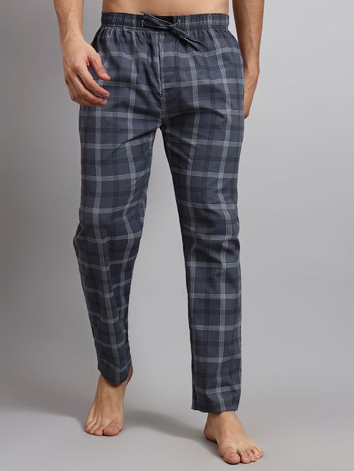 men checkered mid rise loungewear pyjama - 22229830 - Very Small Image - 1