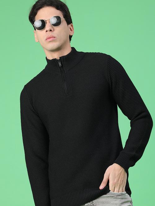 men self design long sleeve regular fit pullover  - 22230041 - Very Small Image - 1