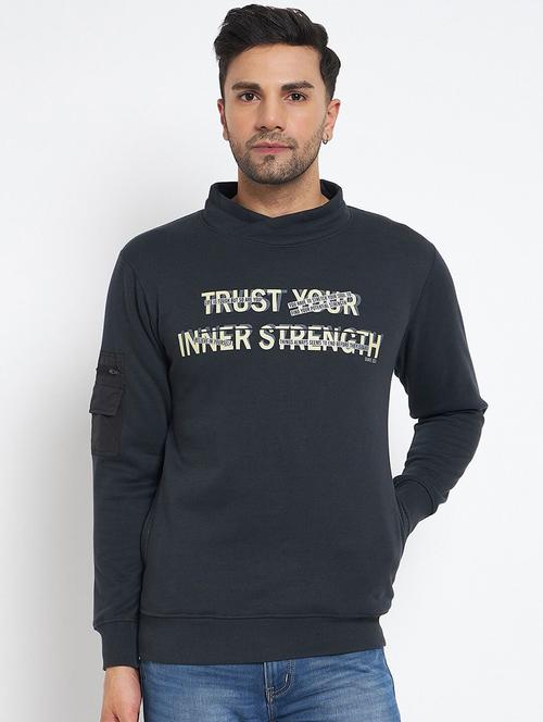men typographic long sleeve regular fit sweatshirt - 22230685 - Very Small Image - 1