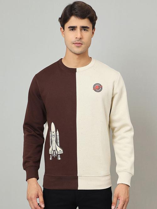 men color block long sleeve regular fit sweatshirt - 22230731 - Very Small Image - 1