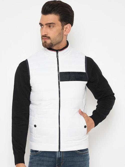 men solid sleeveless puffer jacket - 22230786 - Very Small Image - 1