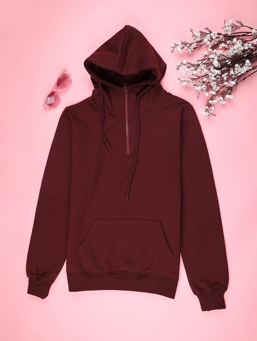 girls solid long sleeve hooded sweatshirt - 22231440 - Very Small Image - 1