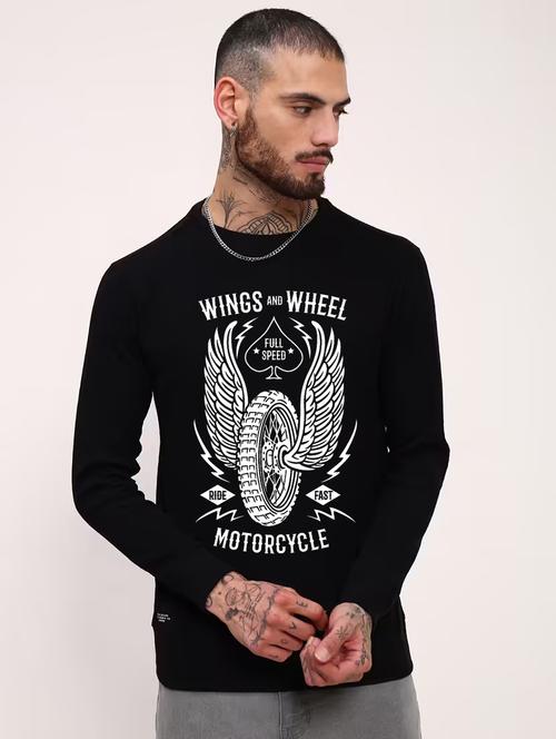 men front print long sleeve regular fit sweatshirt - 22231594 - Very Small Image - 1