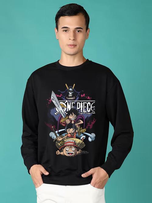 men front print long sleeve regular fit sweatshirt - 22231601 - Very Small Image - 1