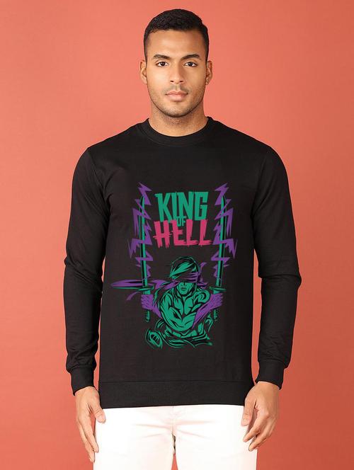 men front print long sleeve regular fit sweatshirt - 22231609 - Very Small Image - 1