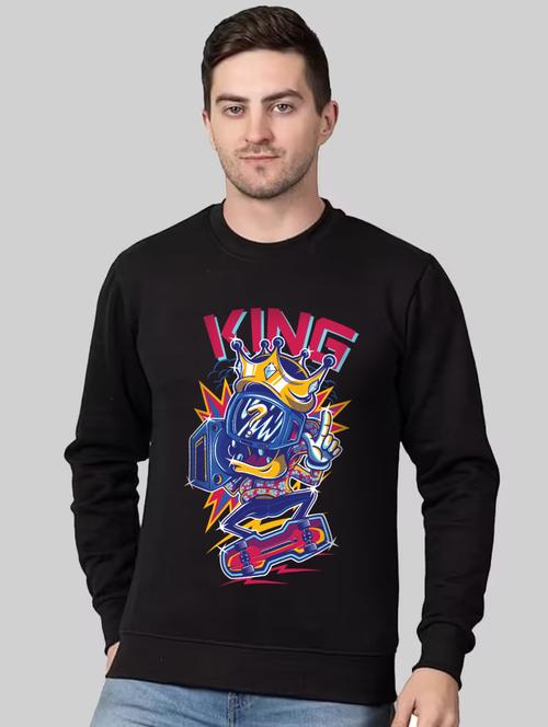 men front print long sleeve regular fit sweatshirt - 22231620 - Very Small Image - 1