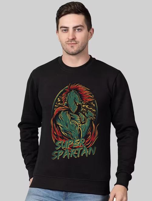 men front print long sleeve regular fit sweatshirt - 22231621 - Very Small Image - 1