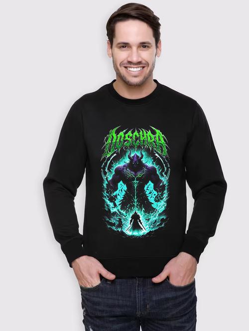 men front print long sleeve regular fit sweatshirfr - 22231623 - Very Small Image - 1