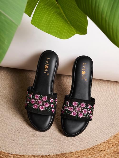 women embroidered slip on platform wedges - 22239309 - Very Small Image - 1