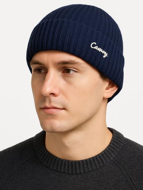 men solid ribbed knit winter beanie cap - 22240404 - Very Small Image - 1