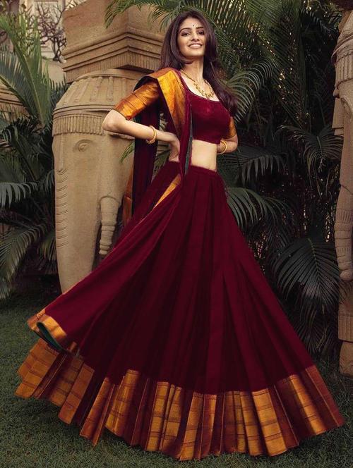 women self design unstitched lehenga choli - 22240907 - Very Small Image - 1