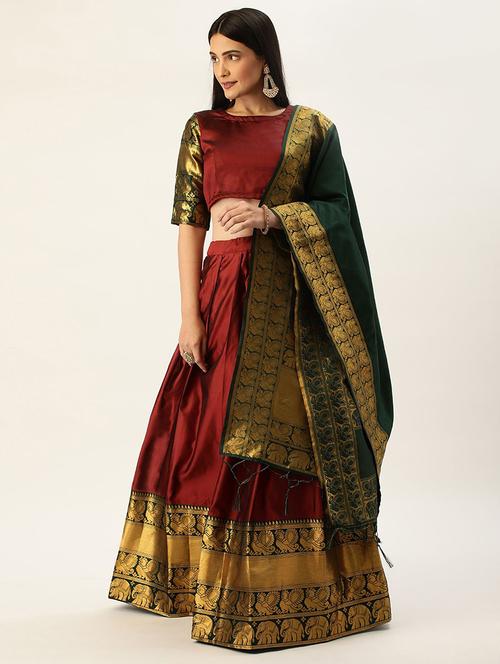 women self design flared stitched lehenga choli - 22240914 - Very Small Image - 1