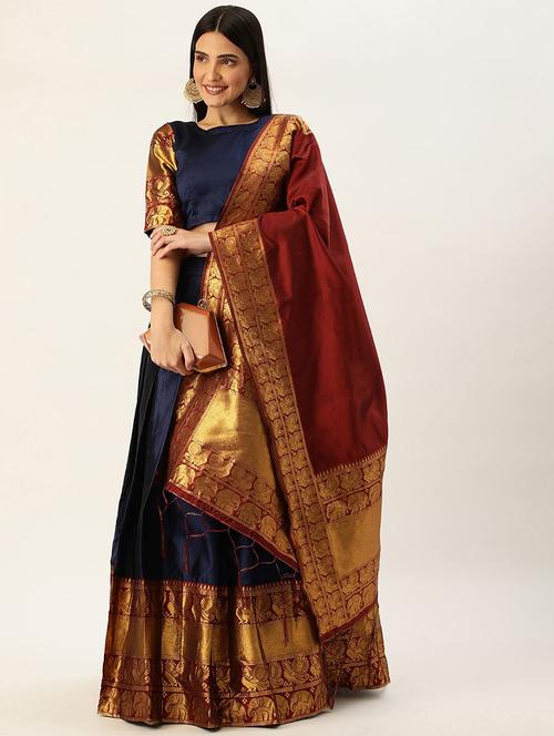 women self design flared stitched lehenga choli - 22240915 - Very Small Image - 1