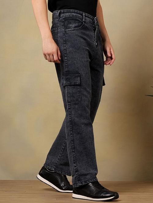 men solid mid rise regular fit cargo - 22241048 - Very Small Image - 1