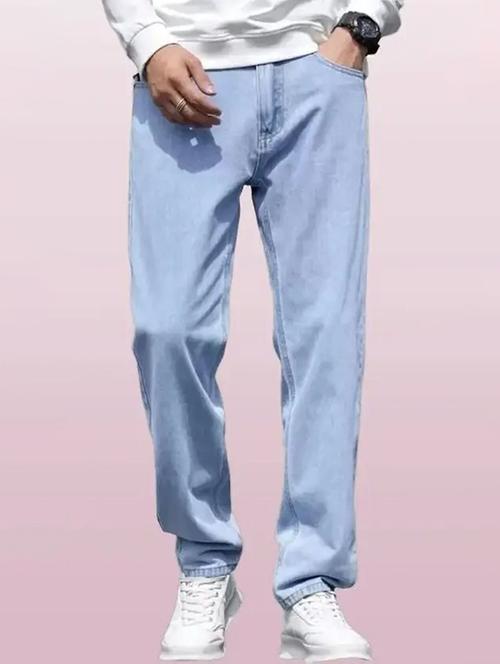 men plain mid rise relaxed fit jeans - 22241212 - Very Small Image - 1