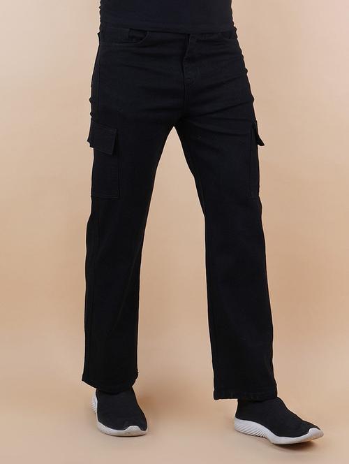 men solid mid rise regular fit cargo - 22241305 - Very Small Image - 1