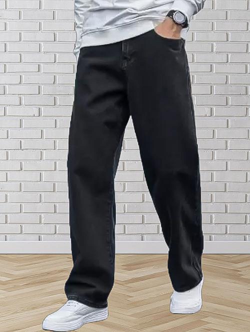 men plain mid rise relaxed fit jeans - 22241389 - Very Small Image - 1