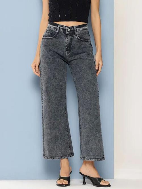 women solid mid rise straight fit jeans - 22241474 - Very Small Image - 1