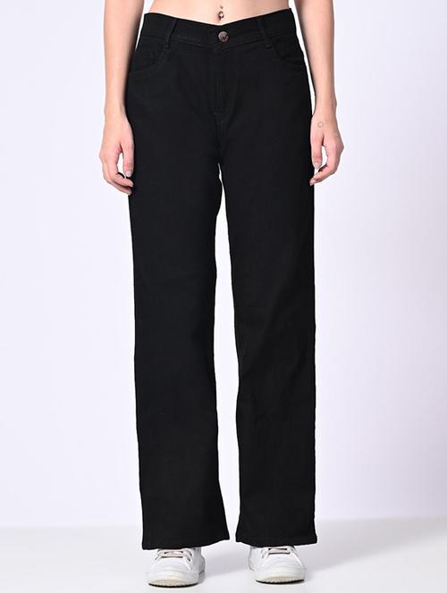 women solid mid rise straight fit jean - 22241574 - Very Small Image - 1