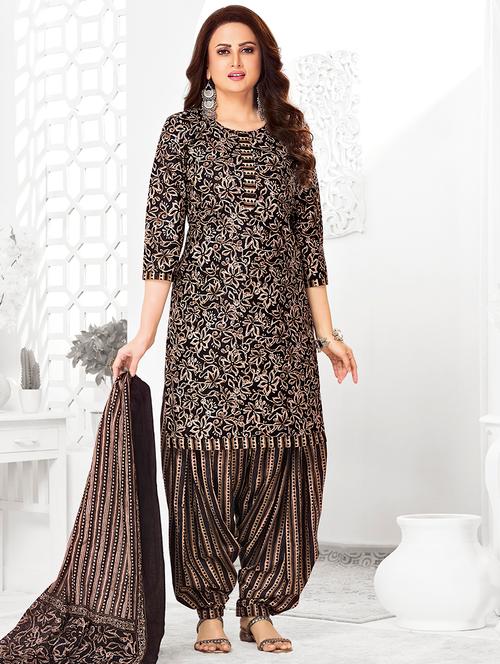 women printed three quarter sleeve kurta patiala with dupatta set - 22241971 - Very Small Image - 1