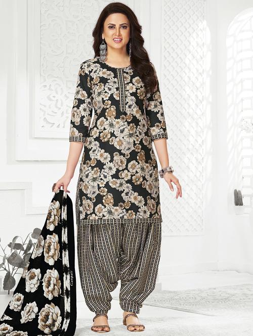 women floral three quarter sleeve kurta patiala with dupatta set - 22241980 - Very Small Image - 1