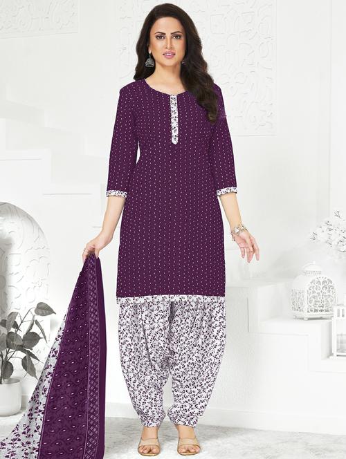 women printed three quarter sleeve kurta patiala with dupatta set - 22241986 - Very Small Image - 1
