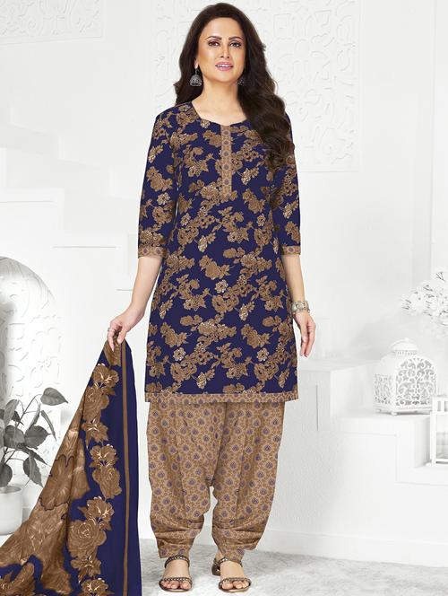 women floral three quarter sleeve kurta patiala with dupatta set - 22241988 - Very Small Image - 1